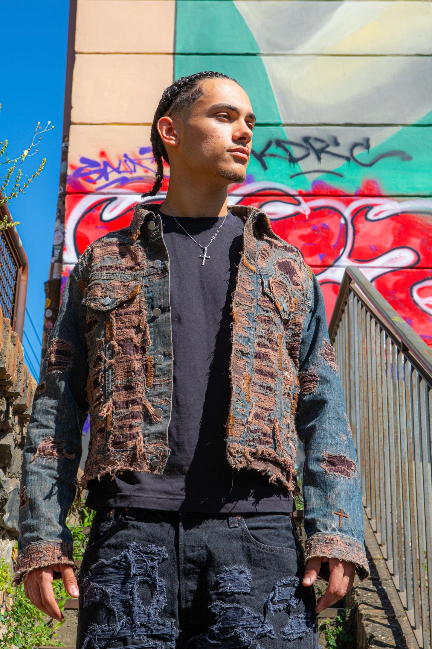 “ZOMBIE” DISTRESSED DENIM JACKET