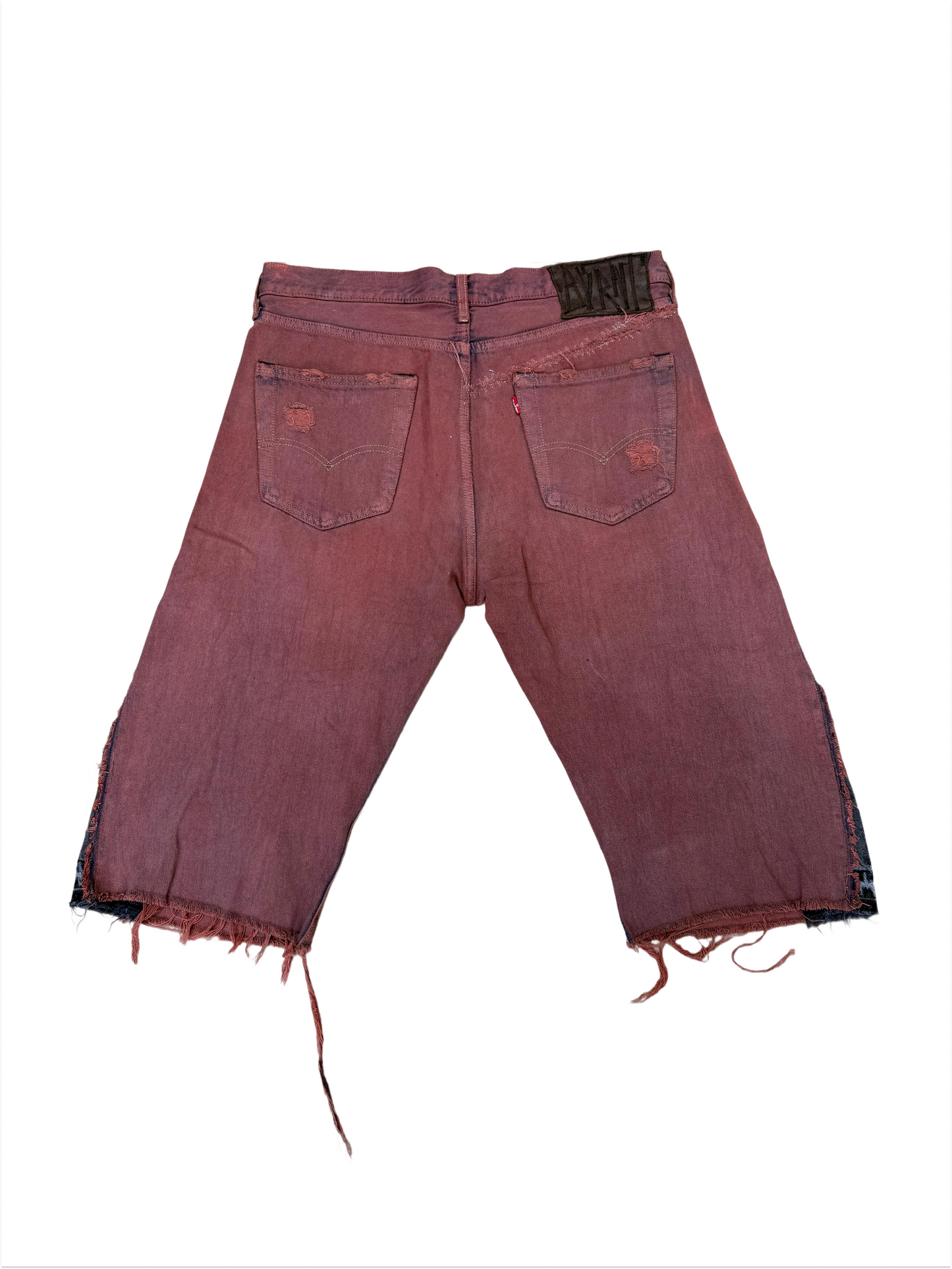 "RED WASHED" JORTS