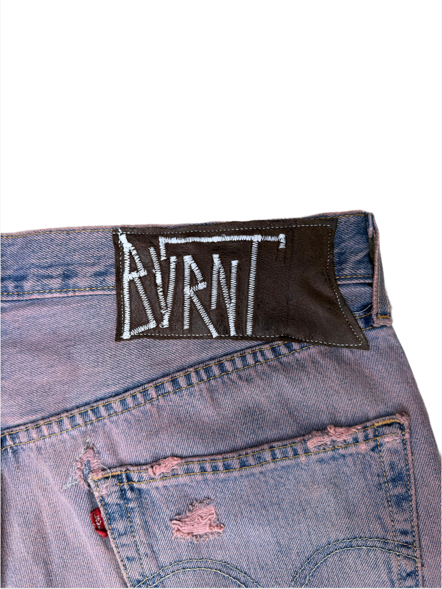 "LIGHT PINK WASHED" DISTRESSED JORTS