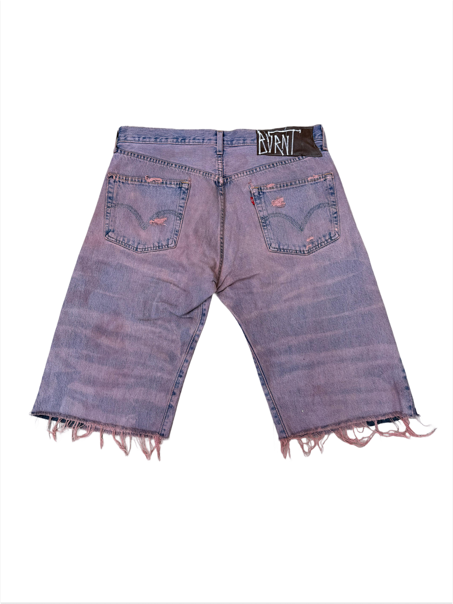 "LIGHT PINK WASHED" DISTRESSED JORTS