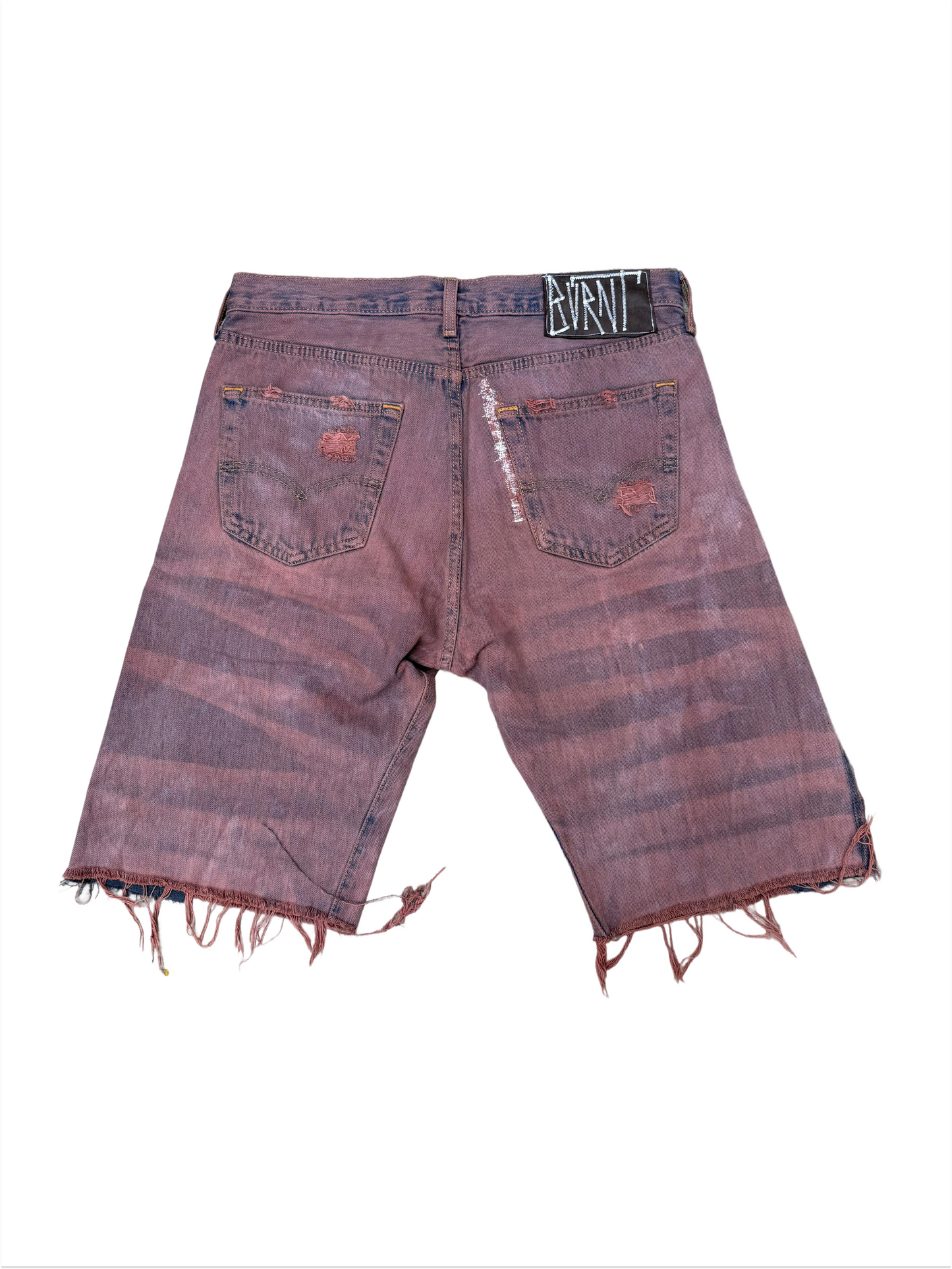 "VIOLET WASHED" FADED JORTS