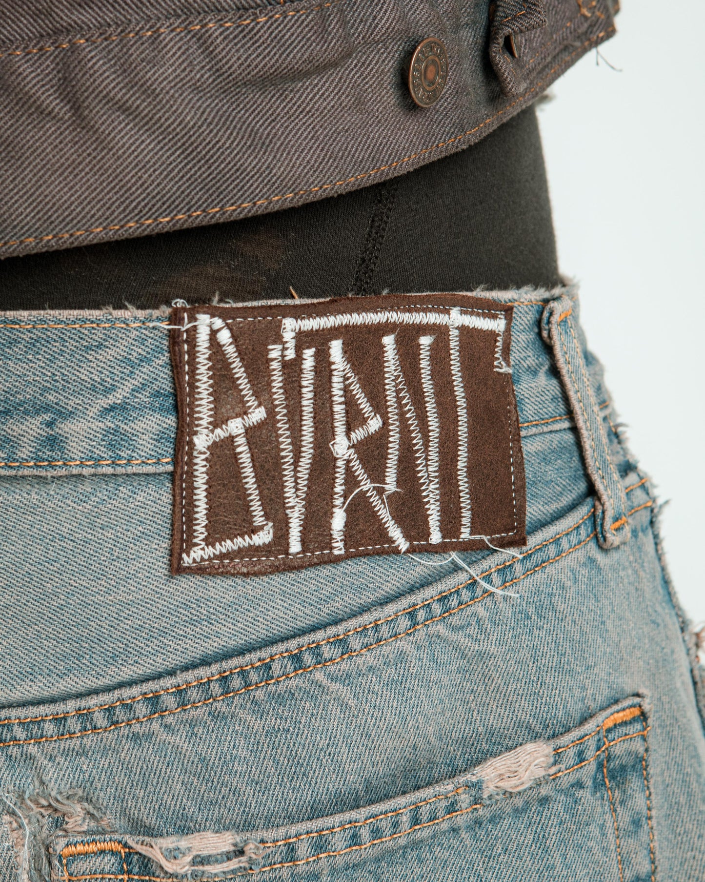 “BLUE ECLIPSE” FULL DISTRESSED JORTS