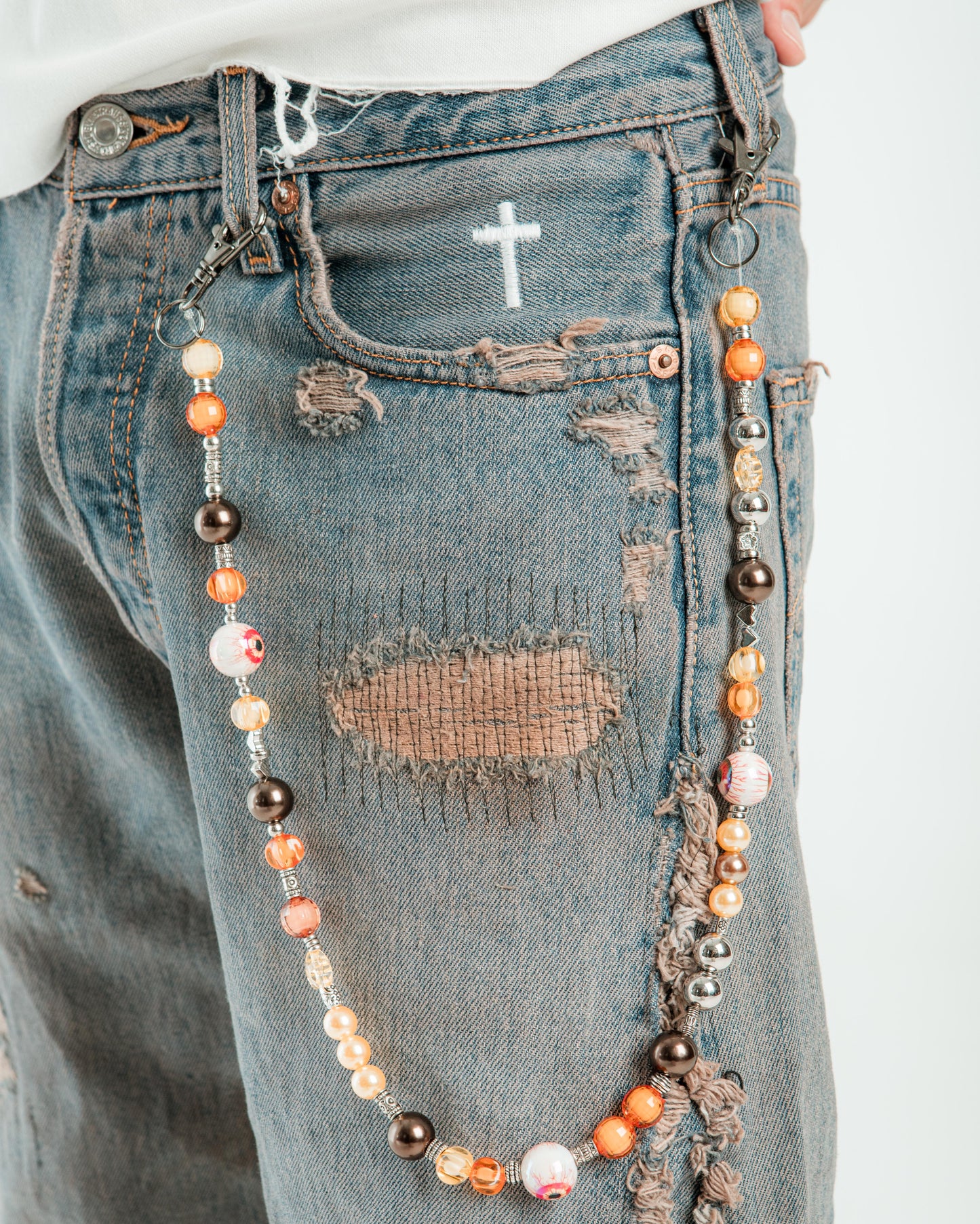 “LIGHT BROWN WASHED” JORTS