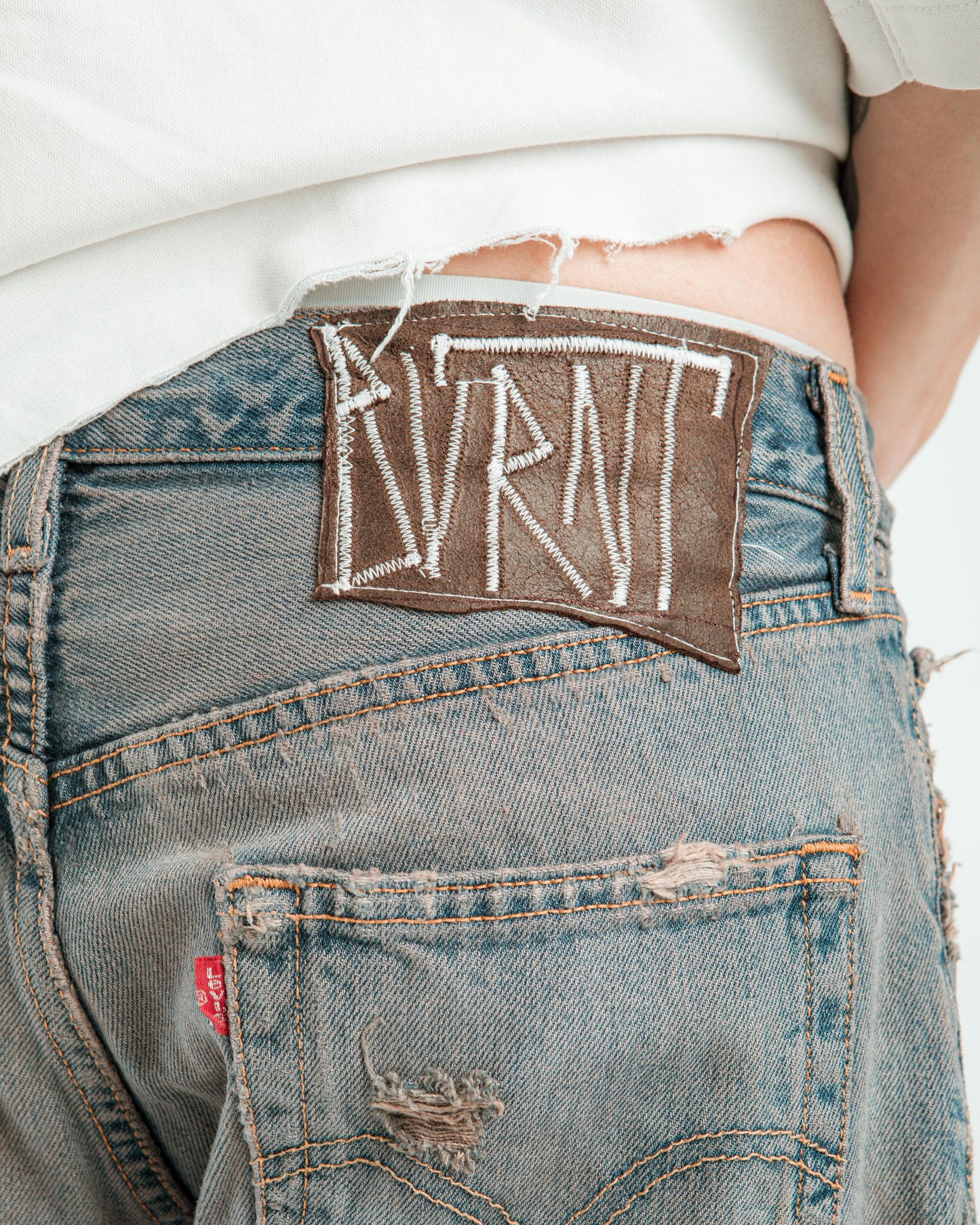 “LIGHT BROWN WASHED” JORTS