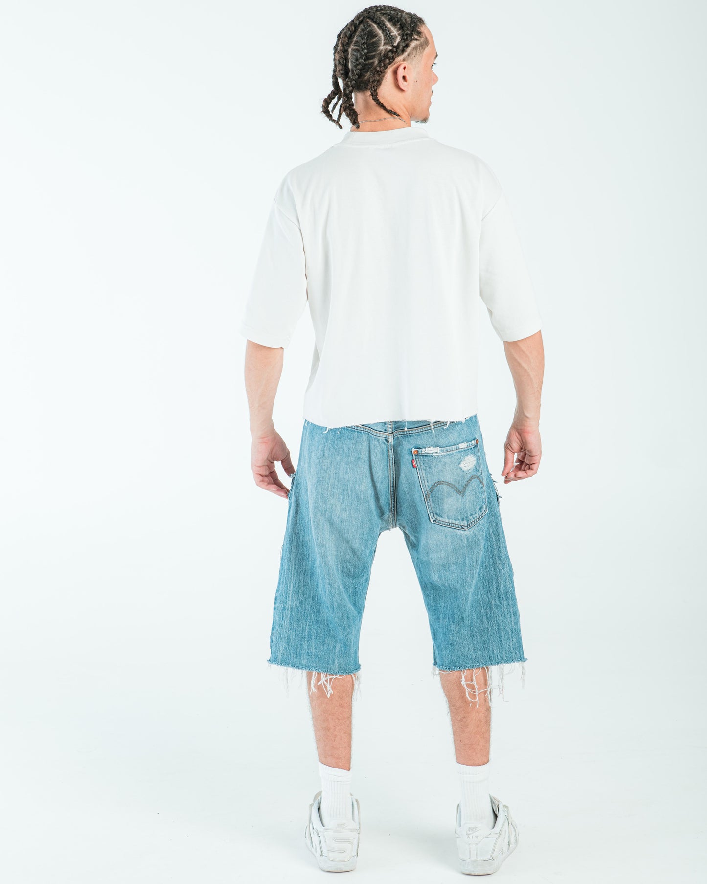 “BLUE WASHED” JORTS