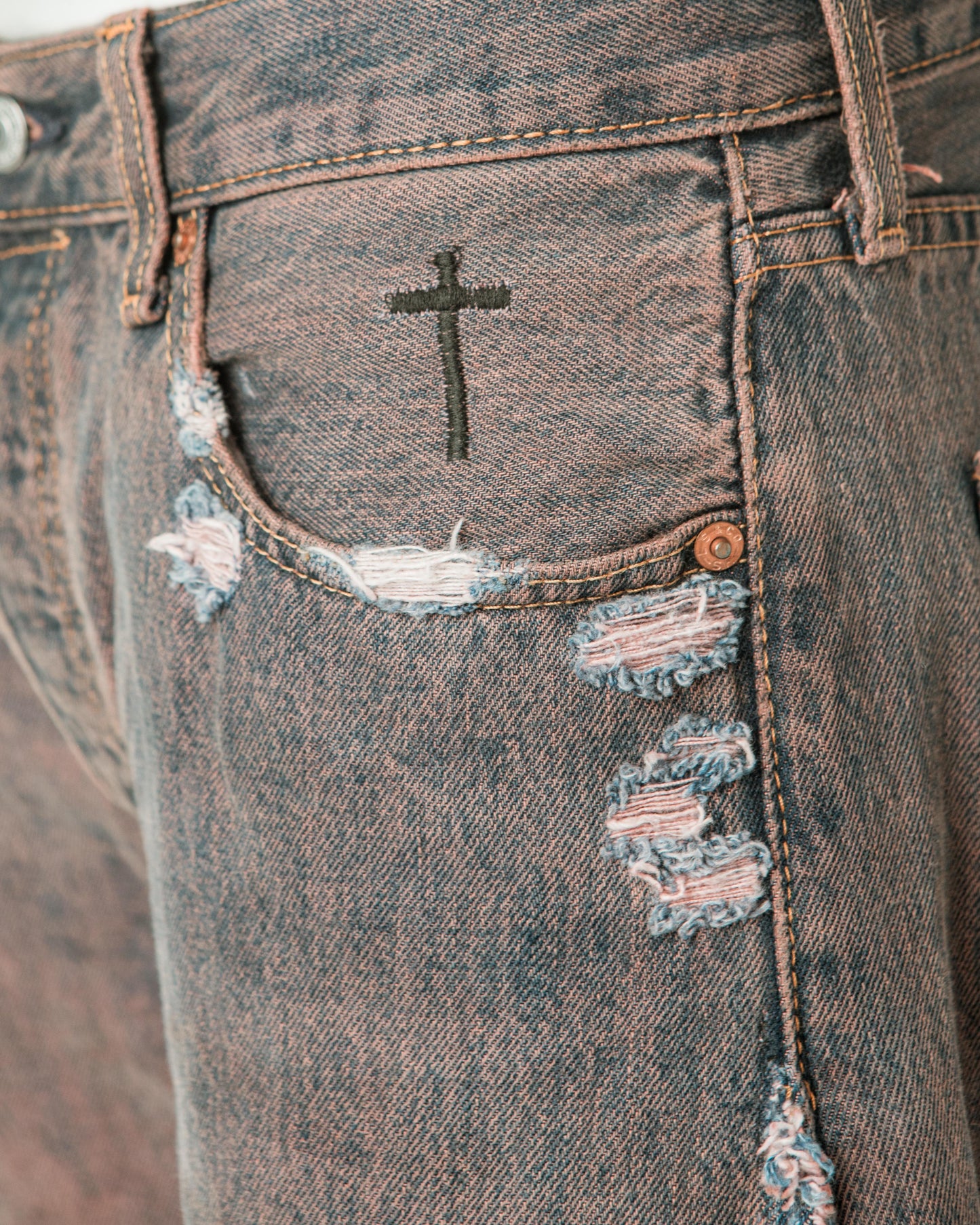“DARK BROWN WASHED” JORTS