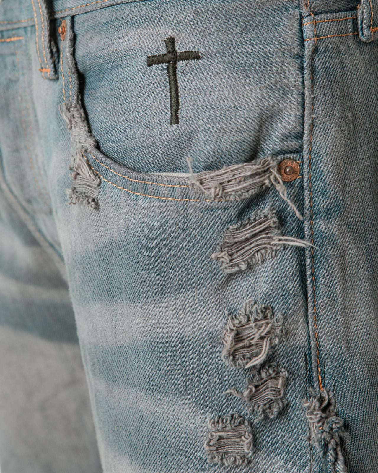 “GREY WASHED” FADED JORTS