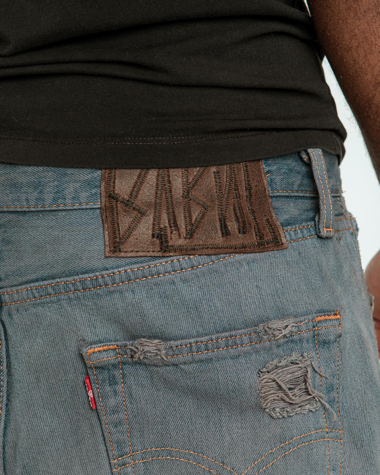 “GREY WASHED” FADED JORTS