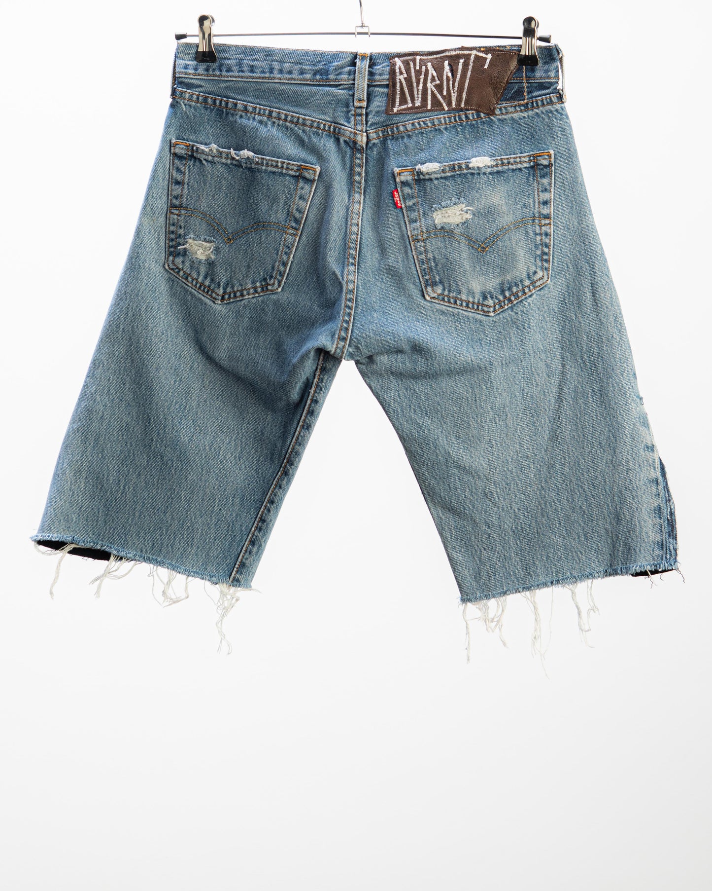 “WASHED BLUE” DISTRESSED JORTS