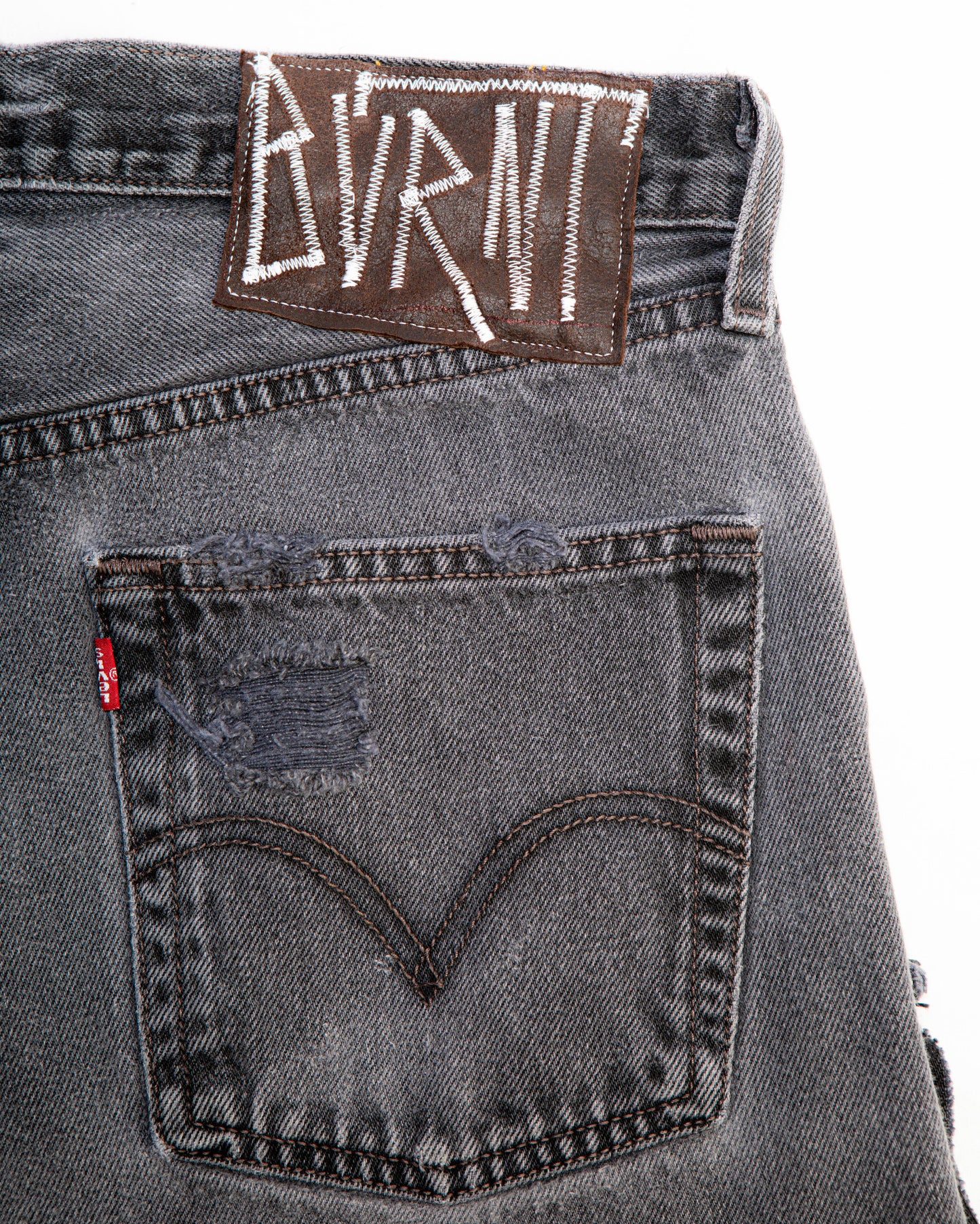 “WASHED BLACK” DISTRESSED JORTS