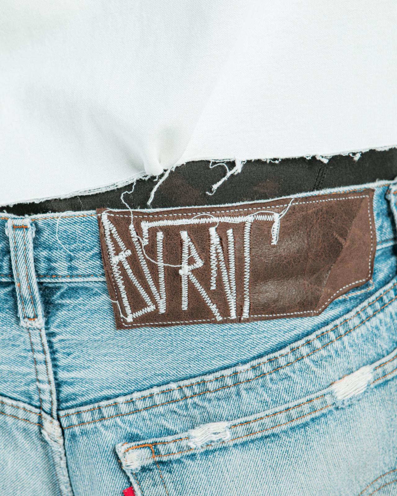 “WASHED BLUE” DISTRESSED JORTS
