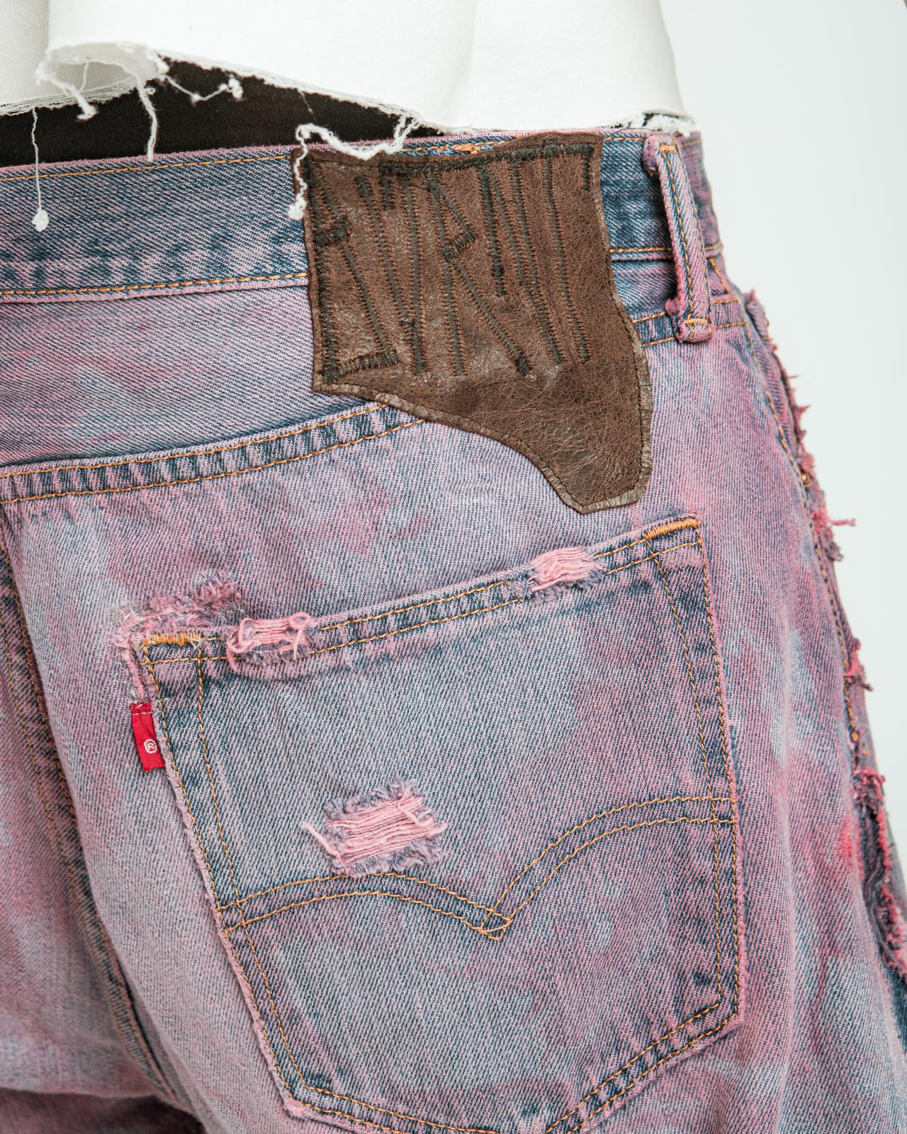 “PINK WASHED” DISTRESSED JORTS