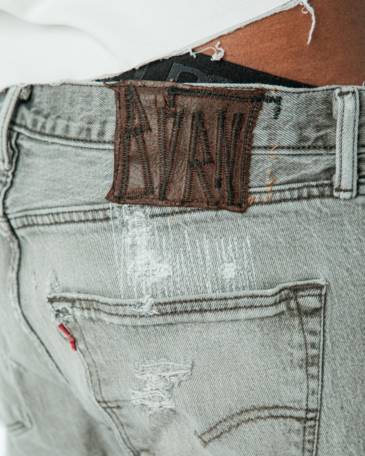 “FADED GREY” JORTS