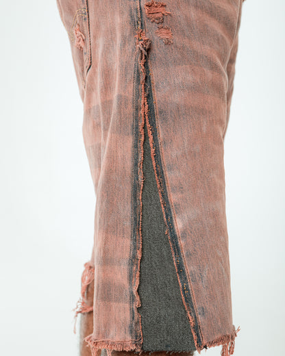 "VIOLET WASHED" FADED JORTS