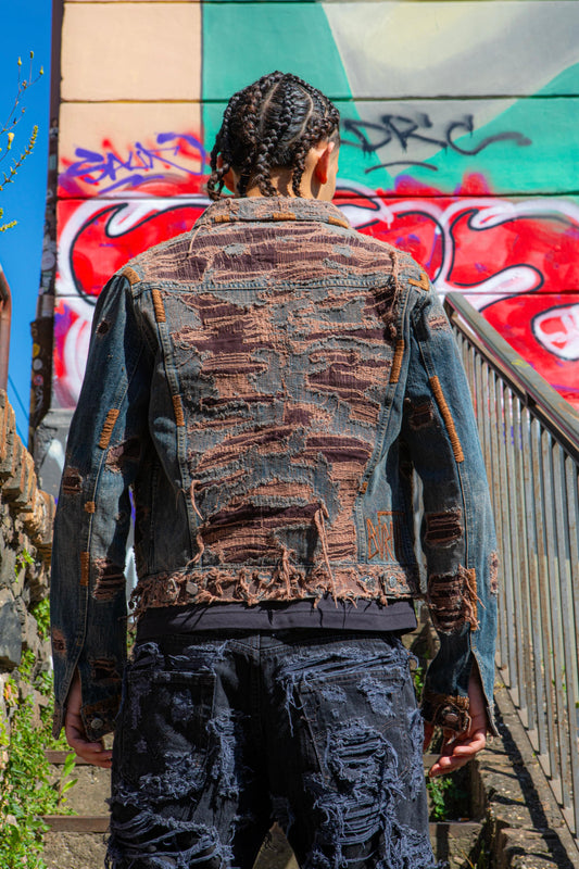 “ZOMBIE” DISTRESSED DENIM JACKET