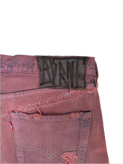 "RED WASHED" JORTS