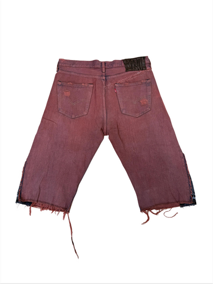 "RED WASHED" JORTS