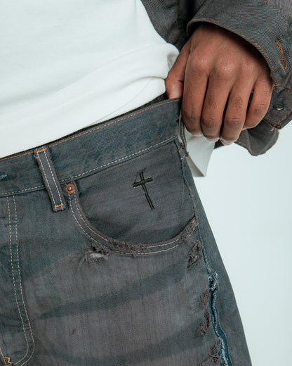 “GREY WASHED” JORTS