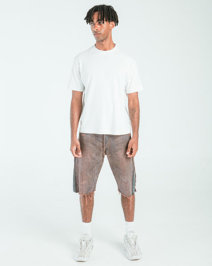 “BROWN WASHED” JORTS