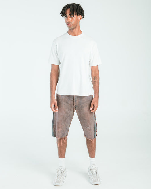 “BROWN WASHED” JORTS