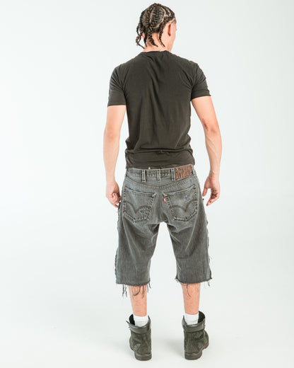 “BLACK WASHED” JORTS
