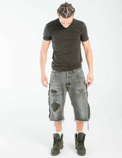 “BLACK WASHED” JORTS
