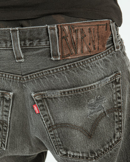 “BLACK WASHED” JORTS