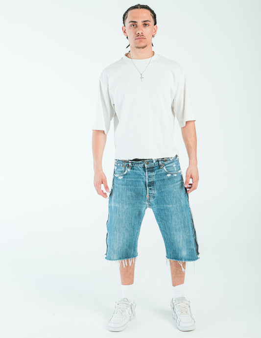 “BLUE WASHED” JORTS