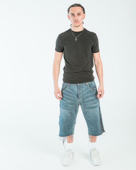 “GREY WASHED” FADED JORTS