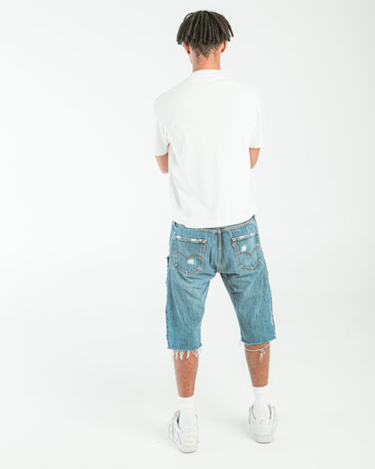 “BLUE WASHED” JORTS