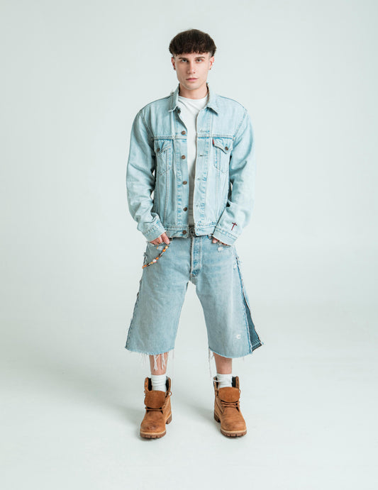 “LIGHT WASHED” JORTS