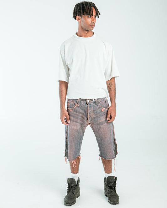 “LIGHT BROWN” FADED JORTS