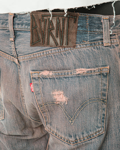 “LIGHT BROWN” FADED JORTS