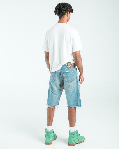 “LIGHT BLUE WASHED” JORTS