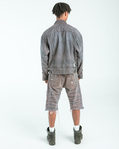 “DARK BROWN WASHED” JORTS