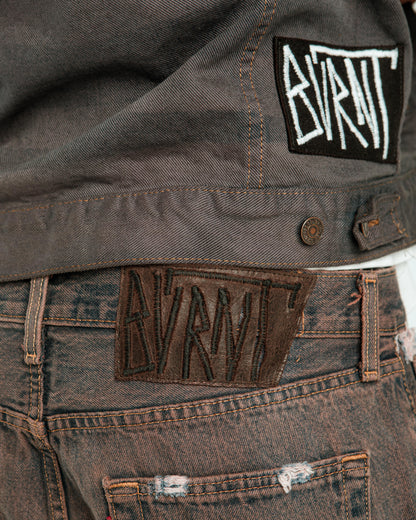 “DARK BROWN WASHED” JORTS