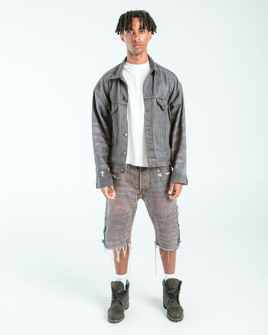 “DARK BROWN WASHED” JORTS