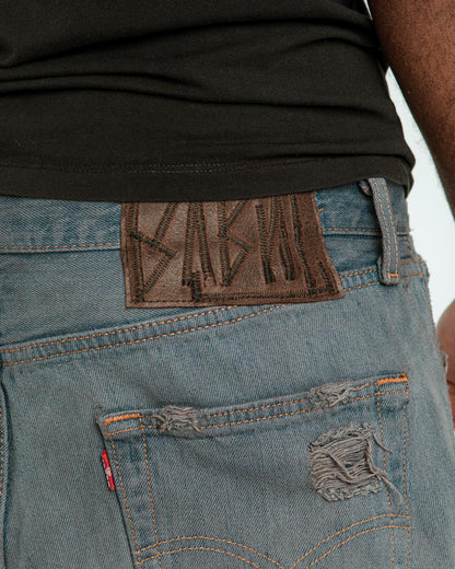 “GREY WASHED” FADED JORTS