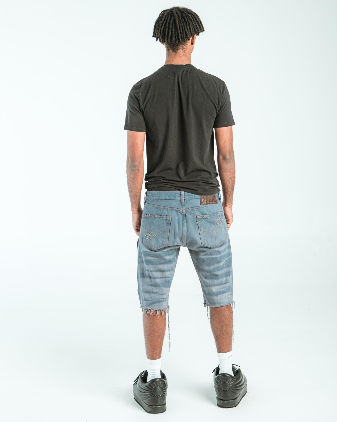 “GREY WASHED” FADED JORTS