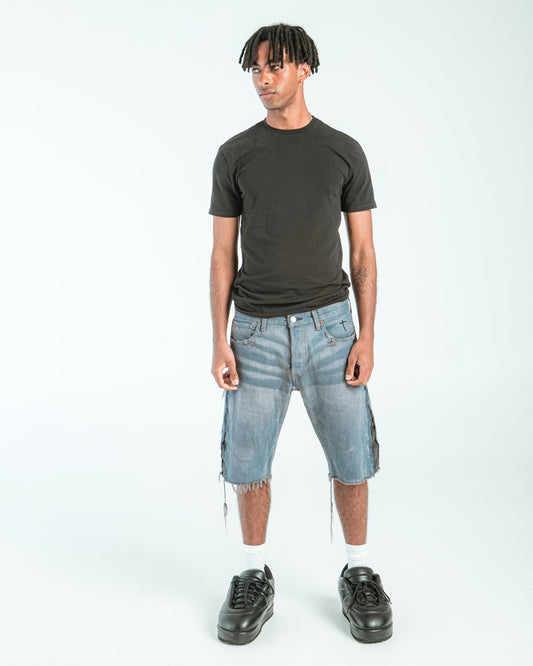 “GREY WASHED” FADED JORTS