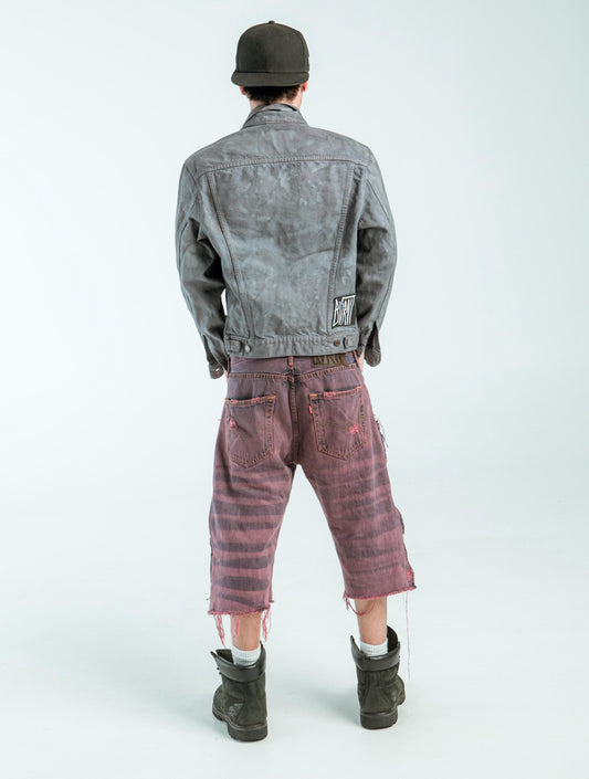 “FUCSIA WASHED” JORTS