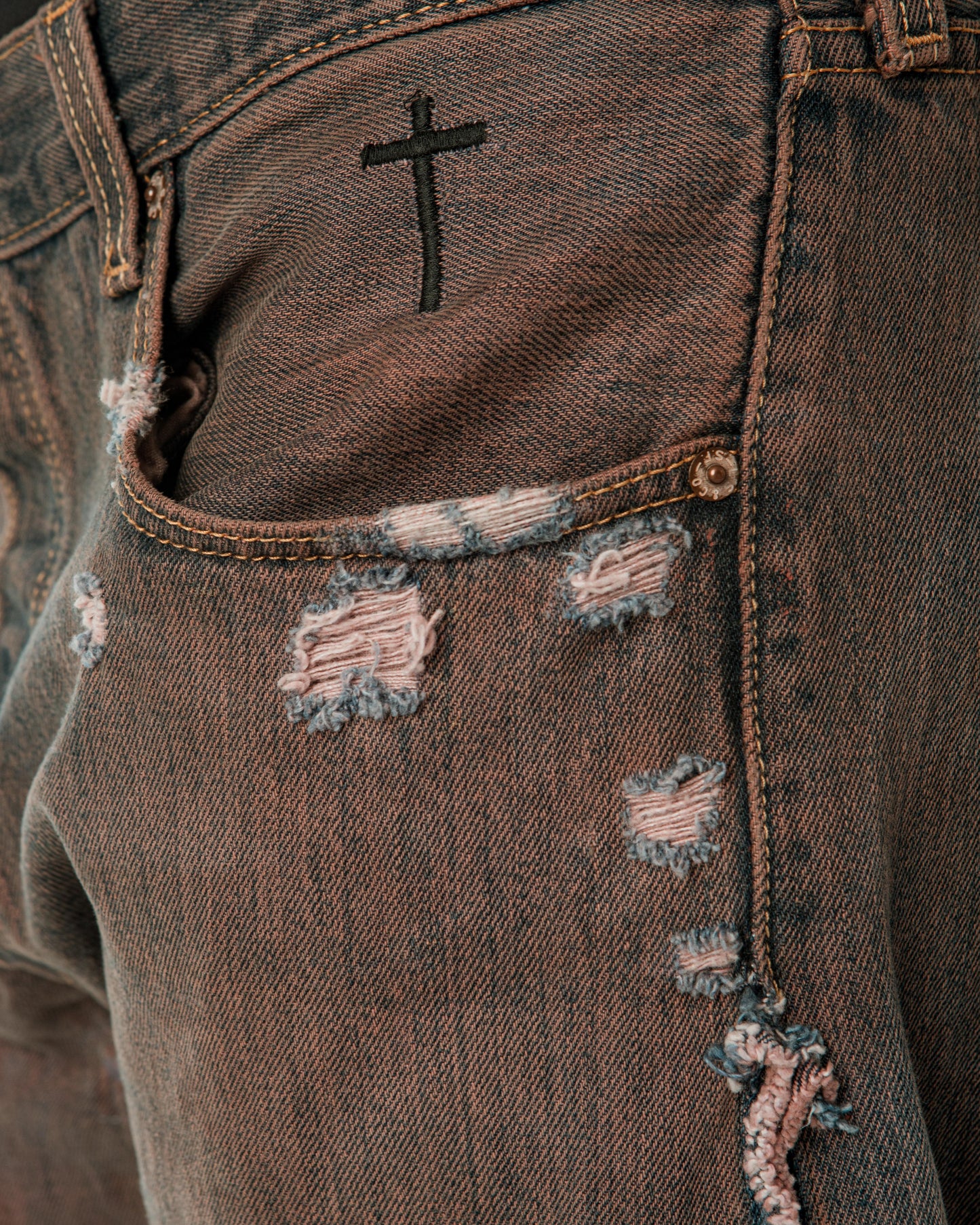 “DARK BROWN” WASHED JORTS