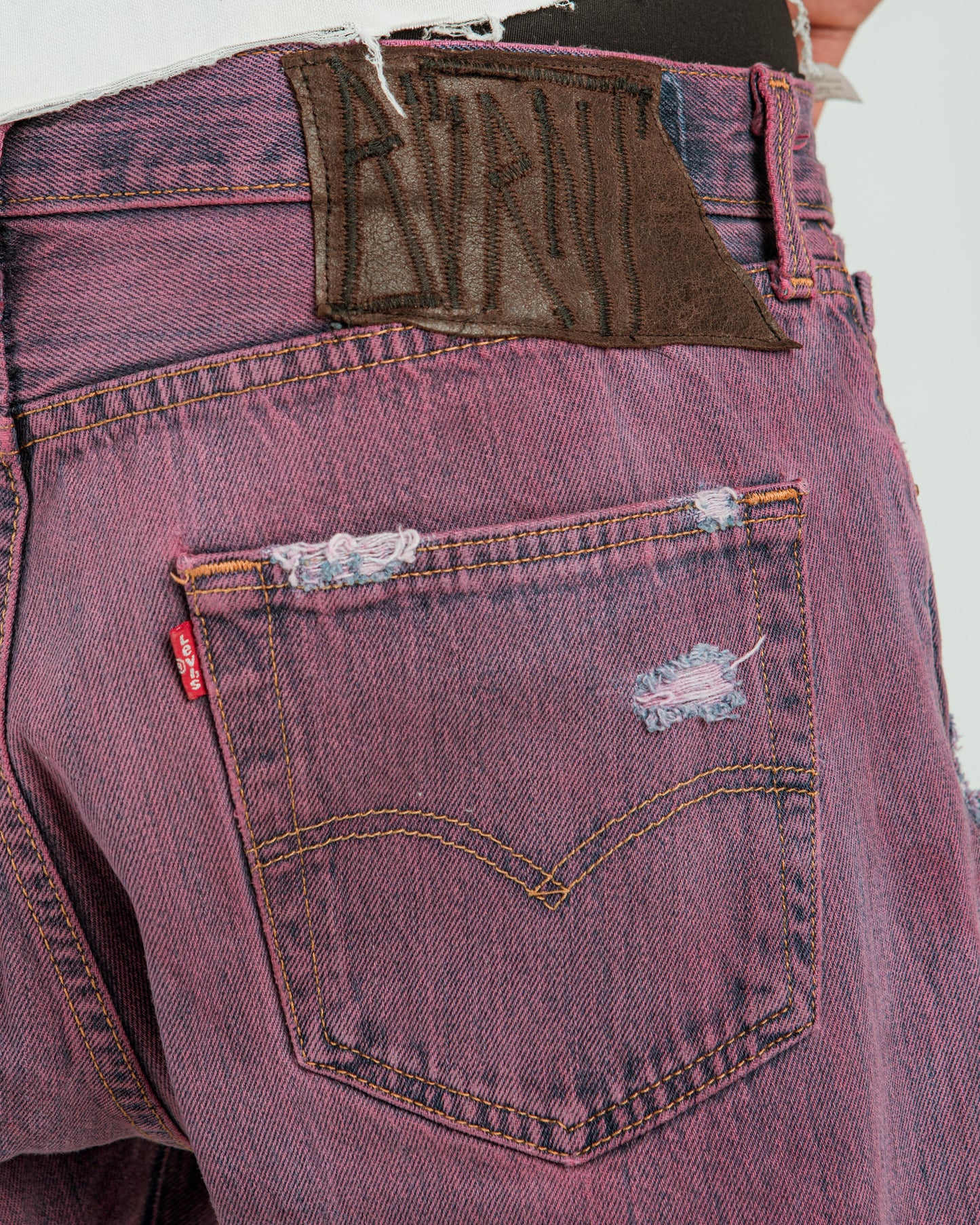 “ULTRA VIOLET” DISTRESSED JORTS