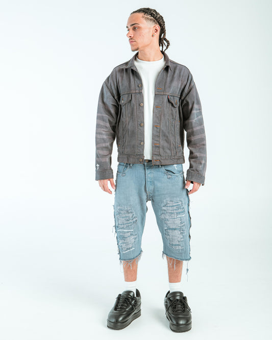 “GREY WASHED” DISTRESSED JORTS