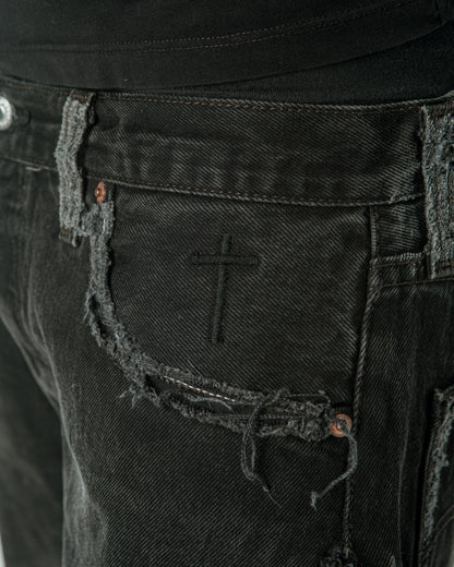 “ORANGE IS BLACK” DISTRESSED JORTS