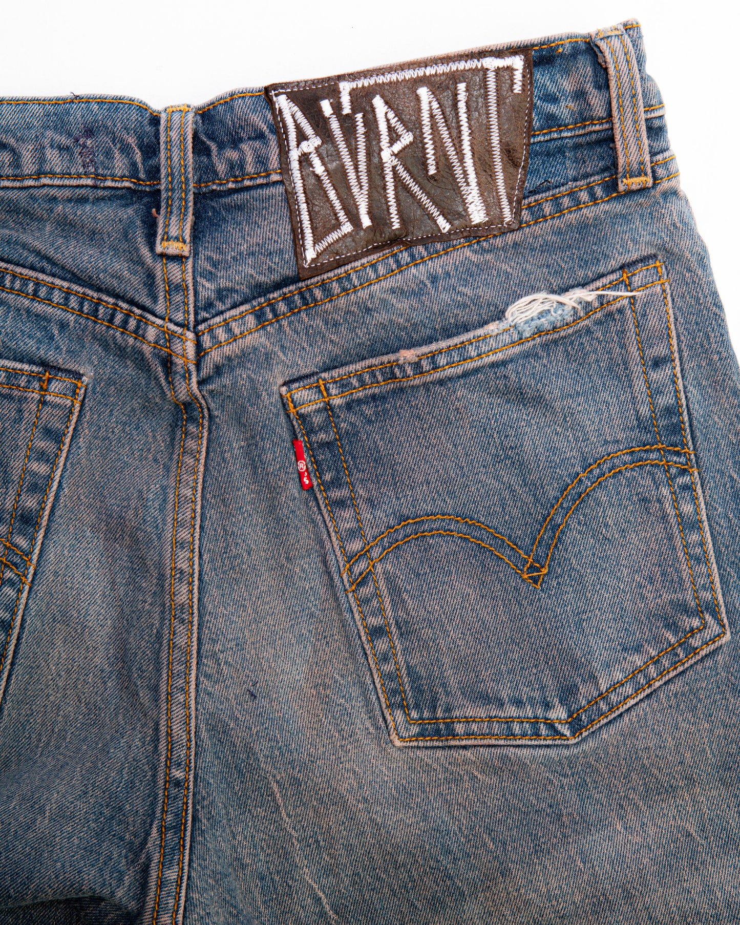 “BROWN WASHED” DISTRESSED JORTS