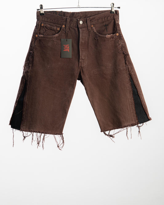 “BROWN WASHED” JORTS