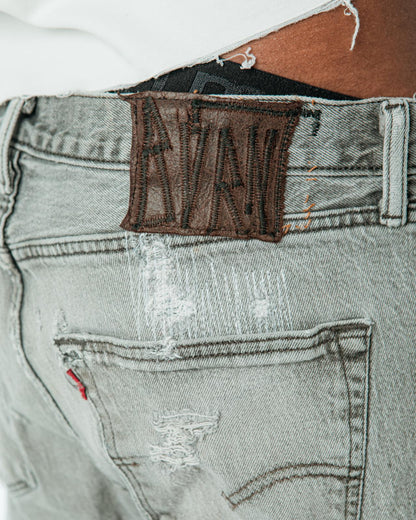 “FADED GREY” JORTS